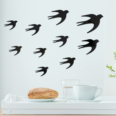 

Toponeto 3D Diy Swallow Shape Acrylic Wall Sticker Modern Stickers Decoration
