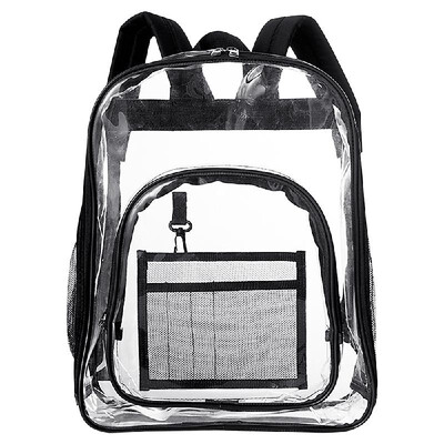

Clear Backpack See Through Backpack Transparent Clear Backpack for Work School Travel Sports