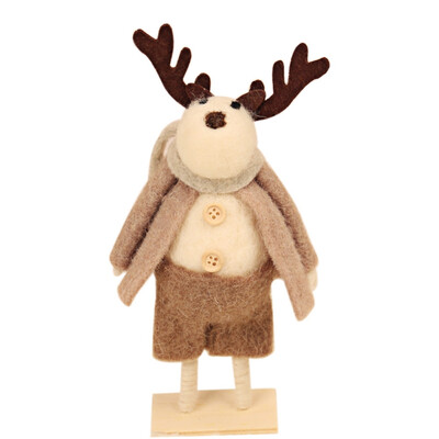 

Christmas Handmade Felt Elk Santa Claus Doll Christmas Decoration For Home with Santa Xmas Kid Toys Gift Ornament New Year Gift