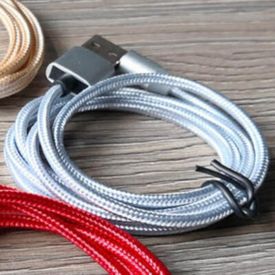 

USB Magnetic Cable 90 Degree Angle Micro USB Type C Lightning Nylon Braided Cord With Led Light-Lightning