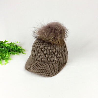 

Spot trend fashion wool cap Korean version by satin wool ball dome wide eaves cap wholesale