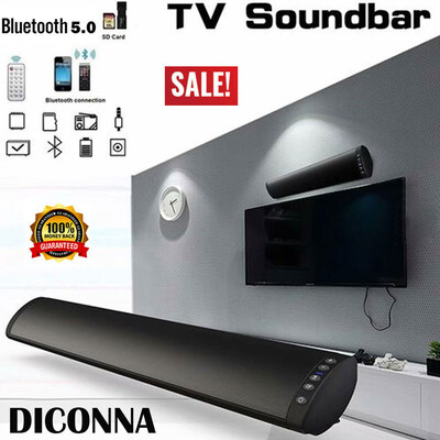 

Home Theater Soundbar Bluetooth Sound Bar Speaker System wBuilt-in Subwoofer 3D