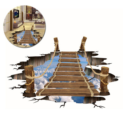 

3D Wall Floor Bridge Sticker Waterproof Removable Art Decal DIY Home Room Decor