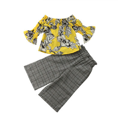 

SUNSIOM Toddler Kids Baby Girls Floral Tops T-shirt Long Pants Outfits Set Fashion