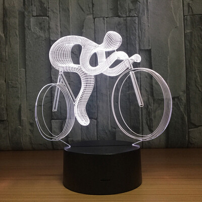 

〖Follure〗ABS Acrylic Black 3D LED Lamp Night Light Base USB Cable Remote Control Bed