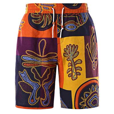 

Ethnic Printed Drawstring Bermuda Shorts