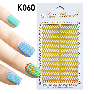

Toponeto 1Pc Irregular Hollow Nail Art Vinyls Stencil Stickers Manicure