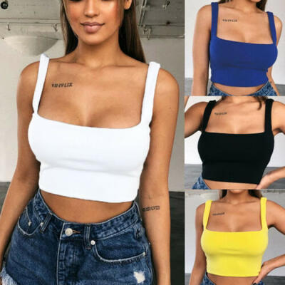 

Women Sexy Off Shoulder Casual Bralet Tank Top Blouse T-Shirt Crop Cami Tops