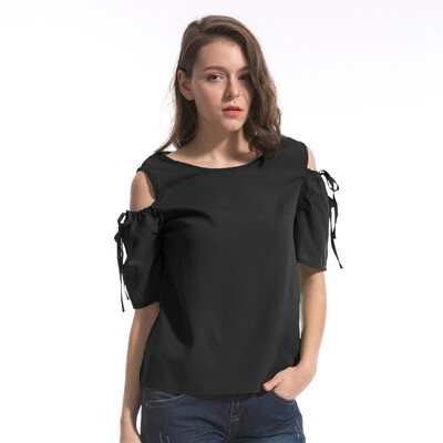 

Starmoon Women Fashion Casual Pure-color Short-sleeved Chiffon Summer Shirt Top
