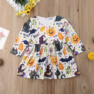 

Baby Girls Halloween Pumpkin Pageant Party Formal Tutu Dress Casual Clothes
