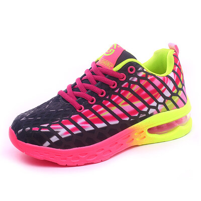 

Leisure air cushion sports running shoes couple shoes mesh ultra light breathable low men&women shoes night fluorescent