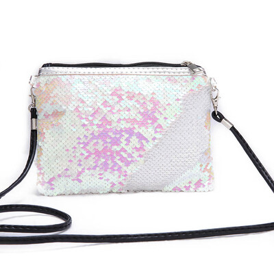 

Fashion Glitter Sequins Women Messenger Bag Shoulder Straps Detachable Kids Crossbody Bag Small Envelopes Handbag