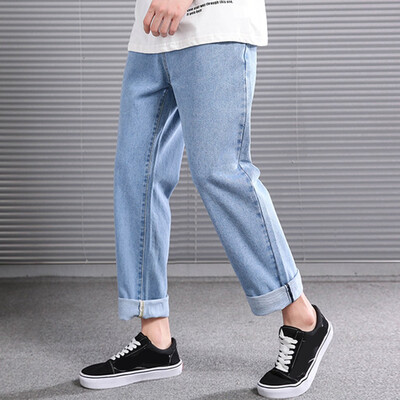 

Gobestart Mens Summer New Style Fashion Casual Jeans Comfortable Plain Straight Pant