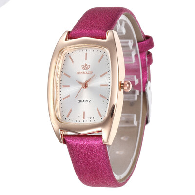 

2019 summer new rectangular scale leather strap ladies fashion watch student watch
