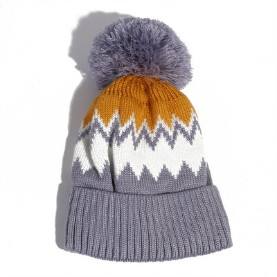 

Hat lady autumn winter Korean version wool ball knitting hat winter plus velvet to keep warm wool cap student outdoor cap man