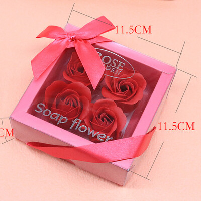 

Toponeto Scented Bath Body Petal Rose Flower Soap Wedding Decoration Gift Best 4pc