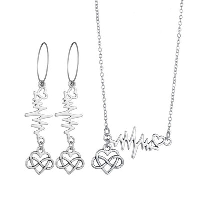 

Vintage Earrings Necklace Set Lady Personality Charm Fashion Jewelry Set Silver Moon Star Owl Necklace Punk Mens Jewelry