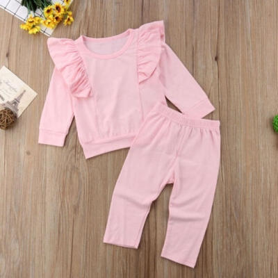 

Baby Girls Outfits 2PCS T-shirtPants Set Toddler Autumn Clothes Tracksuit 2pcs