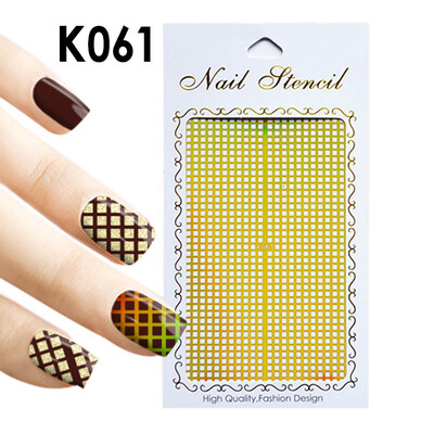 

Toponeto 1Pc Irregular Hollow Nail Art Vinyls Stencil Stickers Manicure