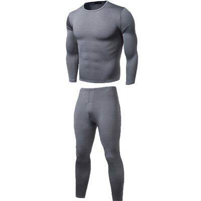 

2pcs Men Thermal Underwear Set Winter Long Johns Warm Fit Cotton Tops Bottoms