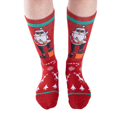 

Women Winter Warm Cotton Sports Socks Reindeer Christmas Gift Santa Claus Socks