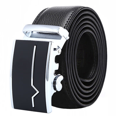 

Fashion Luxury 2019 Automatic Buckle Metal brown Male belt BRAND balck Belt Men Top sale Genuine Leather Belts Men