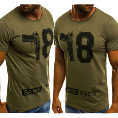 

Fashion Mens Slim Fit O Neck Short Sleeve Muscle Tee T-shirt Casual Tops Blouse