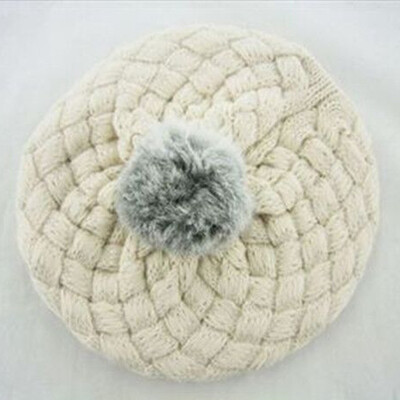 

Cute Baby Girls Kids Toddler Winter Warm Knitted Crochet Beanie Hat Beret Cap