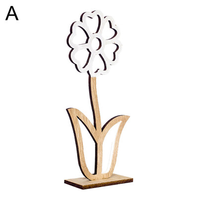

Nordic Wooden Flower Tulip Easter Ornament Festival Wedding Home Decoration