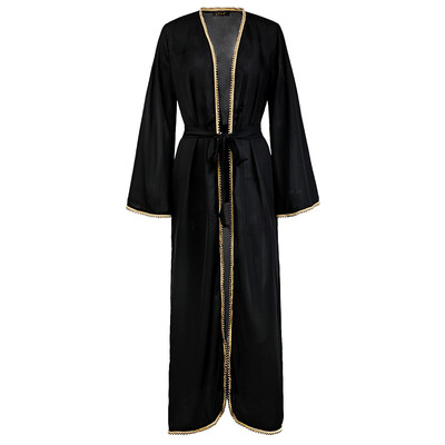 

Tailored Women Winter Street Long Sleeve Solid Bandage Belt Loose Cardigan Long Coat
