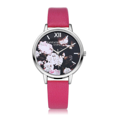 

Minimalism Women Watches Flower Butterfly Dial Ladies Quartz Wristwatch Fashion Leather Strap Clock Dress Gift Zegarki Damskie50