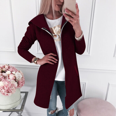 

Toponeto Fashion Women Casual Coat Outwear Pocket Solid Sweatshirt Hooded Jacket Overcoat