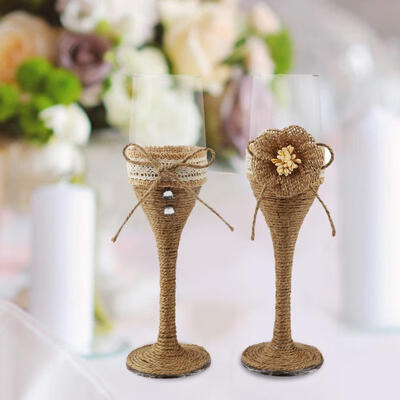 

Greensen 2pcs Western Wedding Champagne Cup Bride Groom Wine Cup Set Wedding Goblet