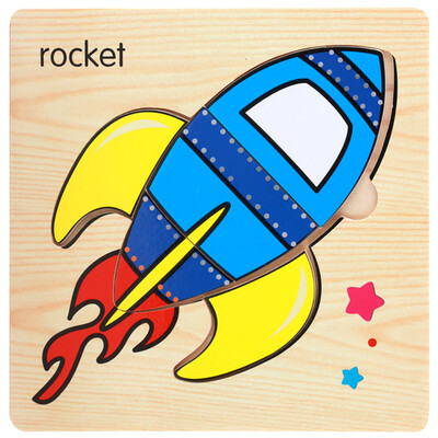 

Siaonvr Wooden Lovely Puzzle Educational Developmental Baby Kids Training Toy Gift