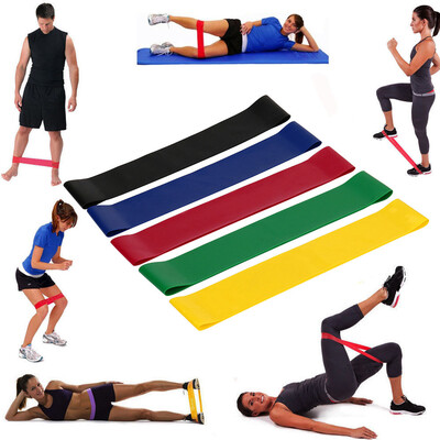 

Siaonvr Set of 5 Resistance Exercise Loop Bands Home Gym Fitness Premium Natural Latex
