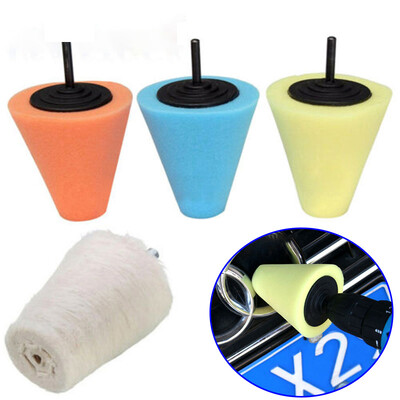 

Burnishing Foam Sponge Polishing Cone Pads Wool Buffing Ball Car Wheel Hub Pack