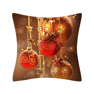 

Siaonvr Christmas Pillow Case Glitter Polyester Sofa Throw Cushion Cover Home Decor