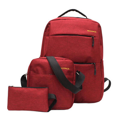 

3pcsset Student School Bag Women Backpack Shoulder Messenger Bags Clutch