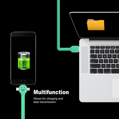 

3 in 1 Charging Cable Data Cable Lighting Noodle Cables Multifunctional Mobile Phone Charging Cable 1M with LightningMicro USBTy