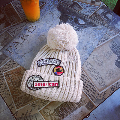 

Fallwinter 2019 new Hat ladies fashion casual wool Hat Super fur ball Hat warm knit Hat Korean version