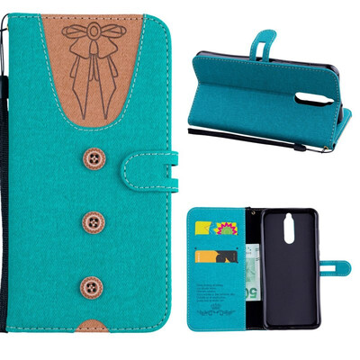 

MOONCASE Huawei Mate 10 Lite stitching embossed womens leather case - green
