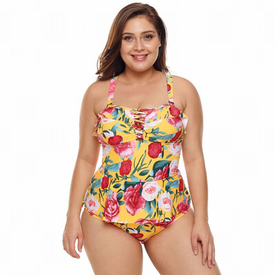 

Plus Size bikini print one-piece swimsuit sexy swimsuit women