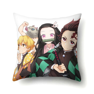 

Japanese Anime Demon Slayer Decorative Pillow Case Cushion Cover with Double-Sided Pattern