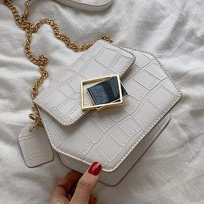 

Popular bag woman 2019 new style tide bag oblique satchel foreign gas rhomboid chain bag fashion single shoulder bag