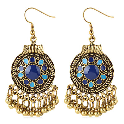 

Trendy Bohemia Vintage Big Round Fringes Drop Earrings for Women