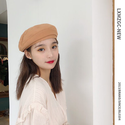 

Ins fashion new hat Korean version Baitie pure color Beret Japanese female literature&art pearl cotton painter hat wholesale