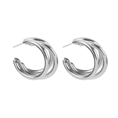 

1 Pair Fashion Punk Geometry Simple Gold Plated Ear Stud Earrings Women Jewelry
