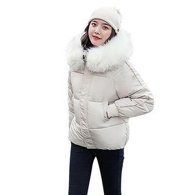 

Toponeto Women Winter Warm Coat Pockets Hooded Thick Warm Loose Jacket Short Overcoat