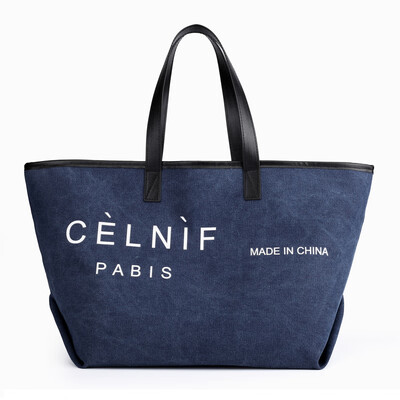 

Canvas bag woman large capacity single shoulder bag Korean version fashion simple shopping bag big bag art girl bag