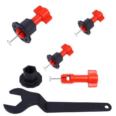 

25PcsSet Level Wedges Tile Spacers for Flooring Wall Tile Leveler Locator Spacers Steel Needle Removable